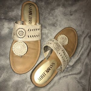 Pretty fun gold sandals.